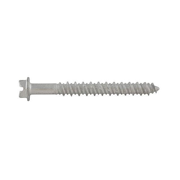 Concrete Screw Anchor, 1/4" Dia., Hex Washer, 1-1/4" L, Carbon Steel Stalgard Silver, 2500 PK